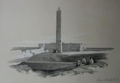 Cleopatra's needles sketched by David Roberts