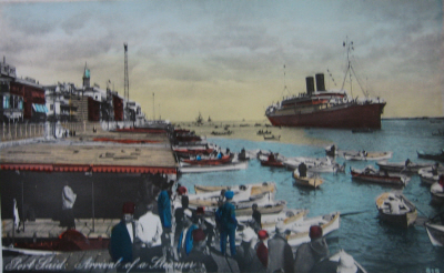 Steamer arriving at Port Said. Tuck's Oilette Postcard